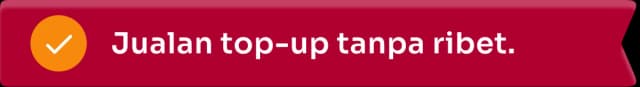 Jualan top-up tanpa ribet.