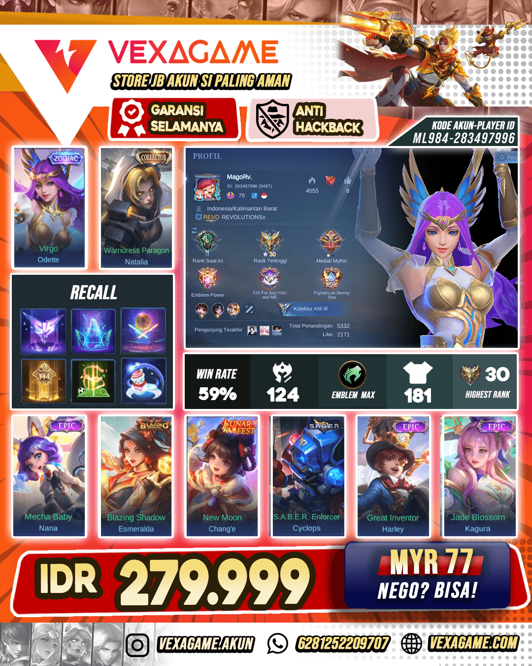 Akun Mage | Odette Zodiac