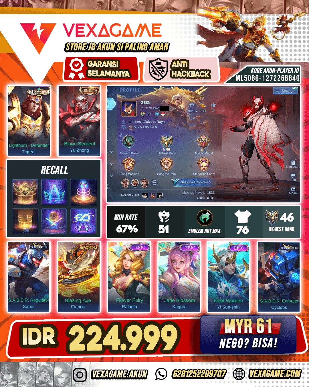 Yu Zhong Collector Murah