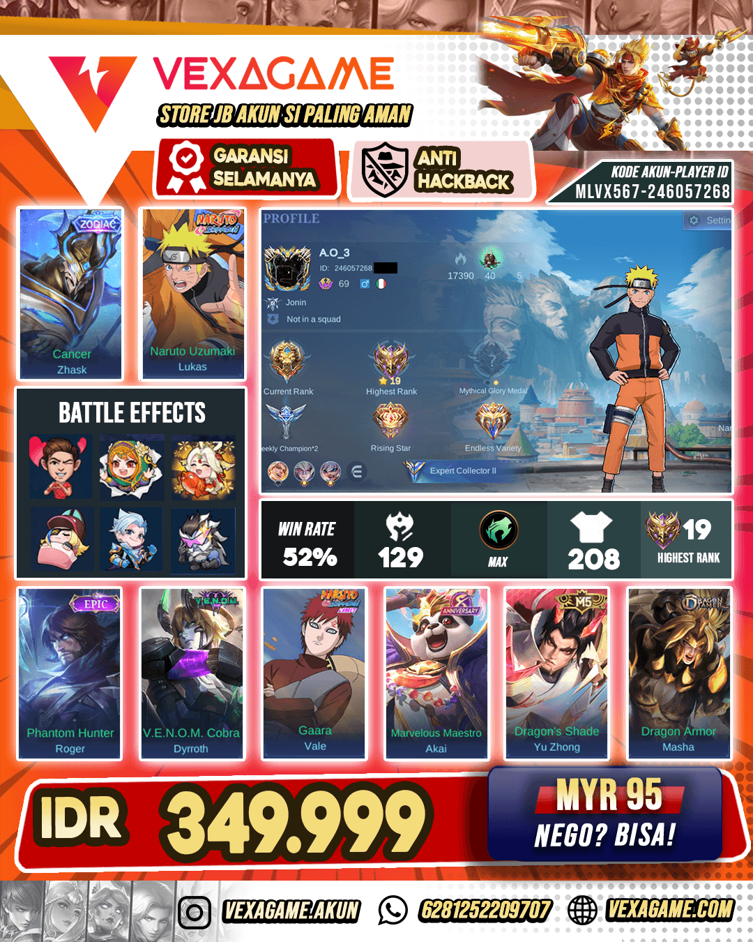 Lukas Naruto Murah