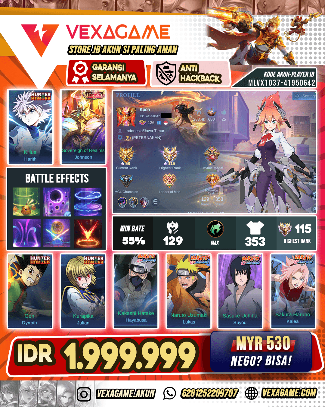 Full Naruto Series | 3 Skin HXH | 4 Skin Asphirant