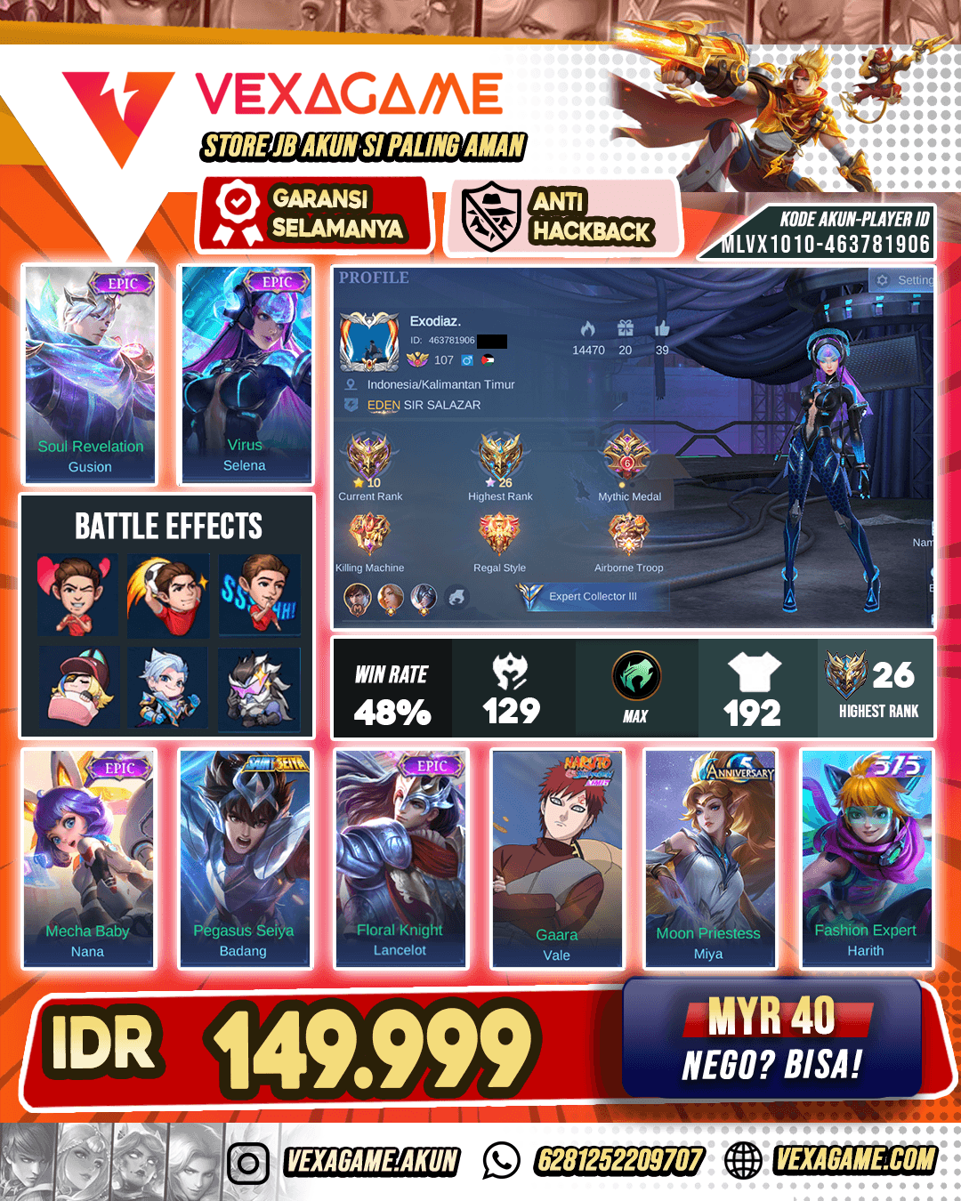 Selena Epic Murah
