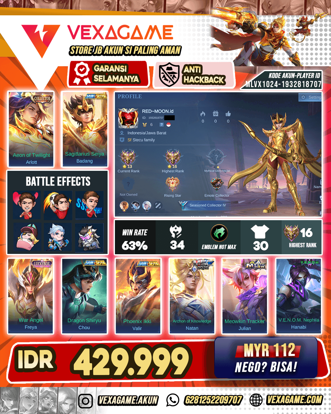 Badang Saint Seiye GOLD X Arlott CC