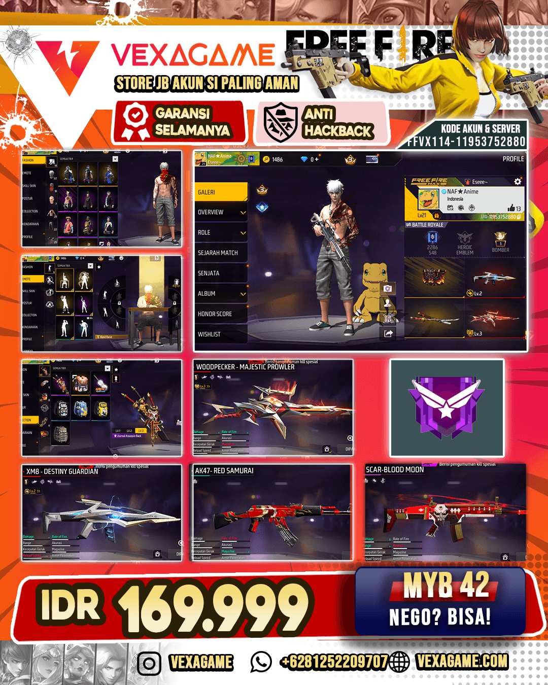 Woodpecker Majestic Prowler Lv 3 | XM8 Destiny Guardian Lv 2 | Fox Tail Bundle