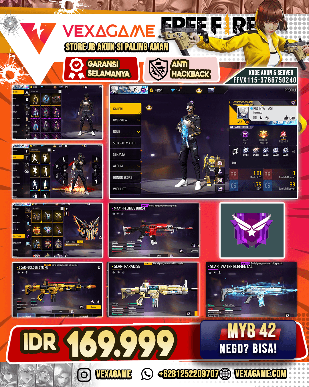 SCAR Paradise | SCAR Golden Strike | SG Frenzy Bunny | Vault 50+