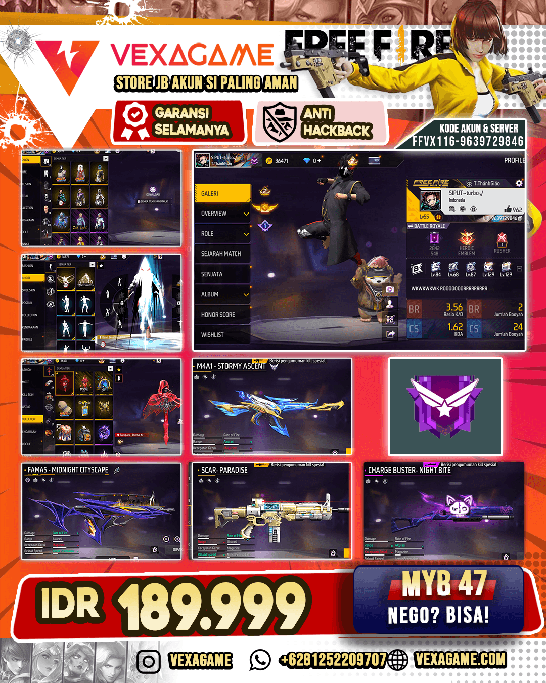 FAMAS Midnight Cityscape | SCAR Paradise | Bundle Demon Slayer | Bundle Orochinaru X Jiraiya