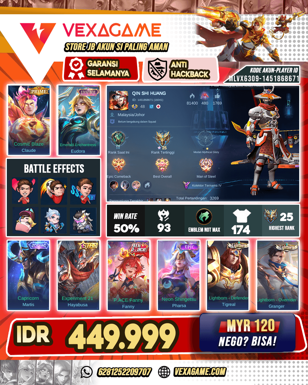 YSS Collector | Claude Prime | Eudora Luckybox | Martis Zodiac  | Hayabusa Annual Star |  Recal Tas Tas Biru