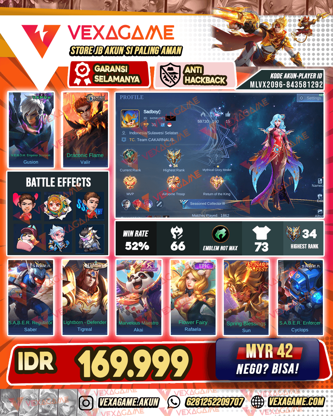 Gusion Venom X Valir Dragon Tamer