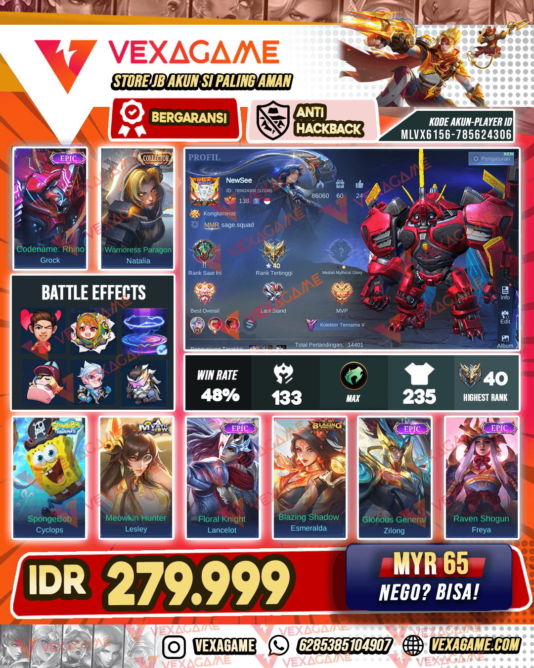 Grock Epic | Embem & Hero Max | Recal Tas2