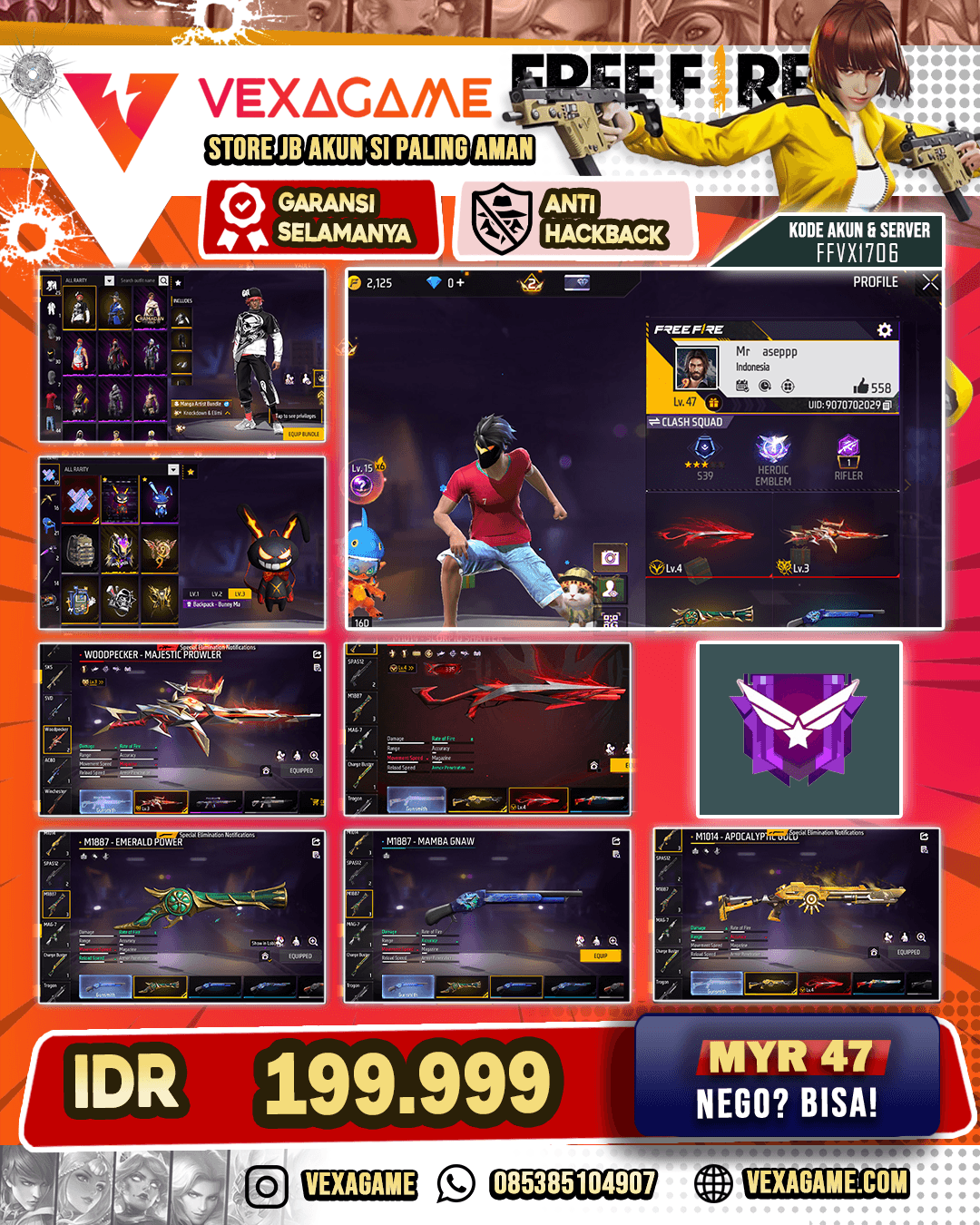 2 Evo [Lv 3 - Lv 4 ] SG Trompet | SG Mamba |  M1014 Apocalyptic Gold | M4A1 Venom Netherworld