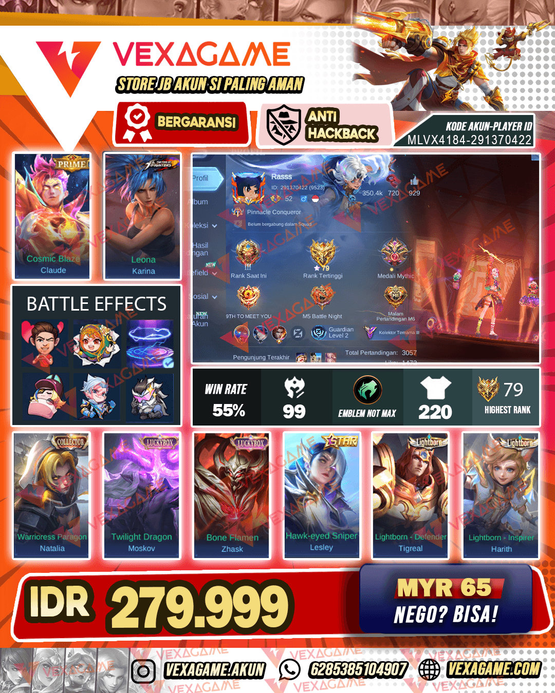 Claude Prime | 2 Luckybox | Melisa Sparkle | Recall Tas Tas