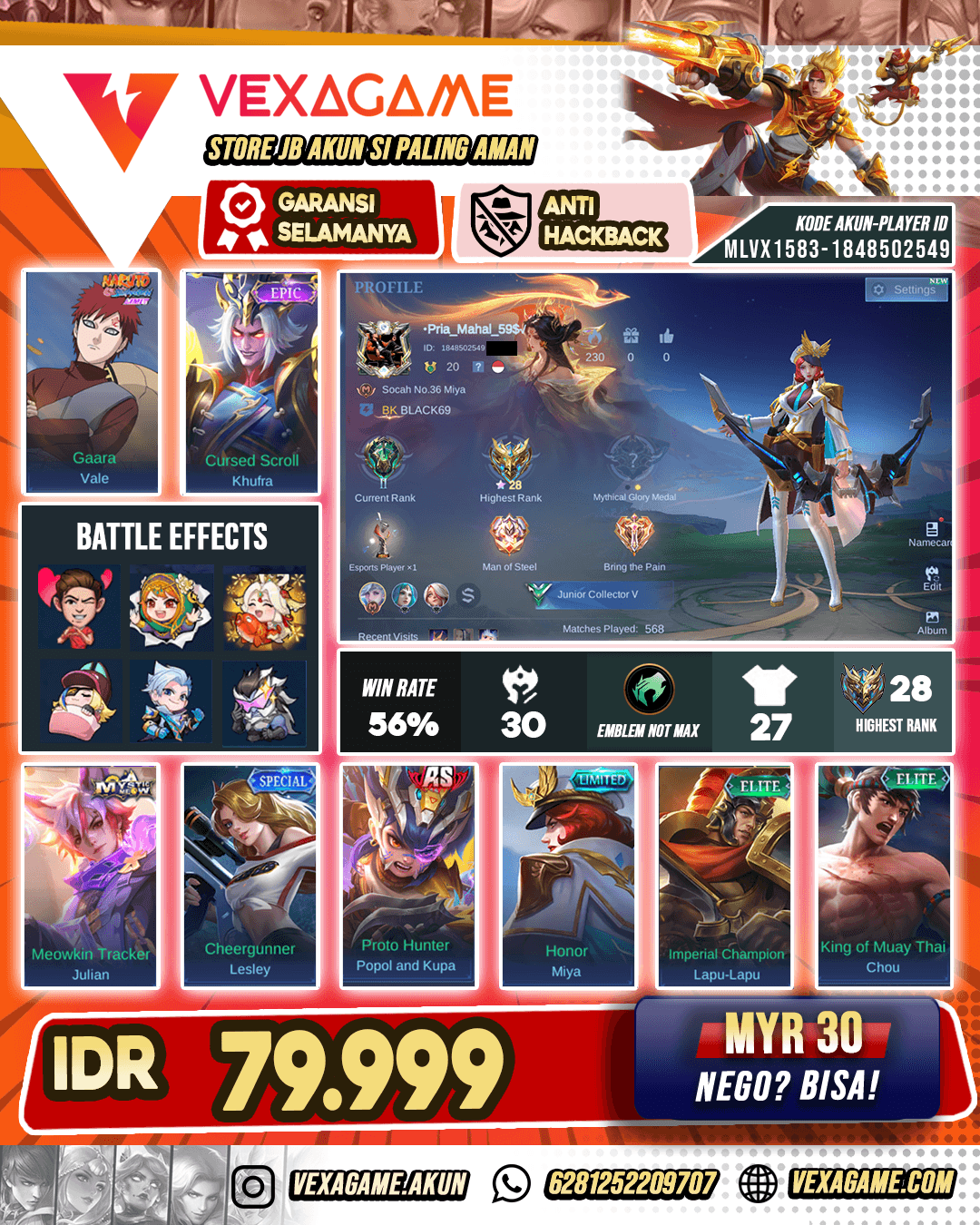 Miya Limited Akun Murah