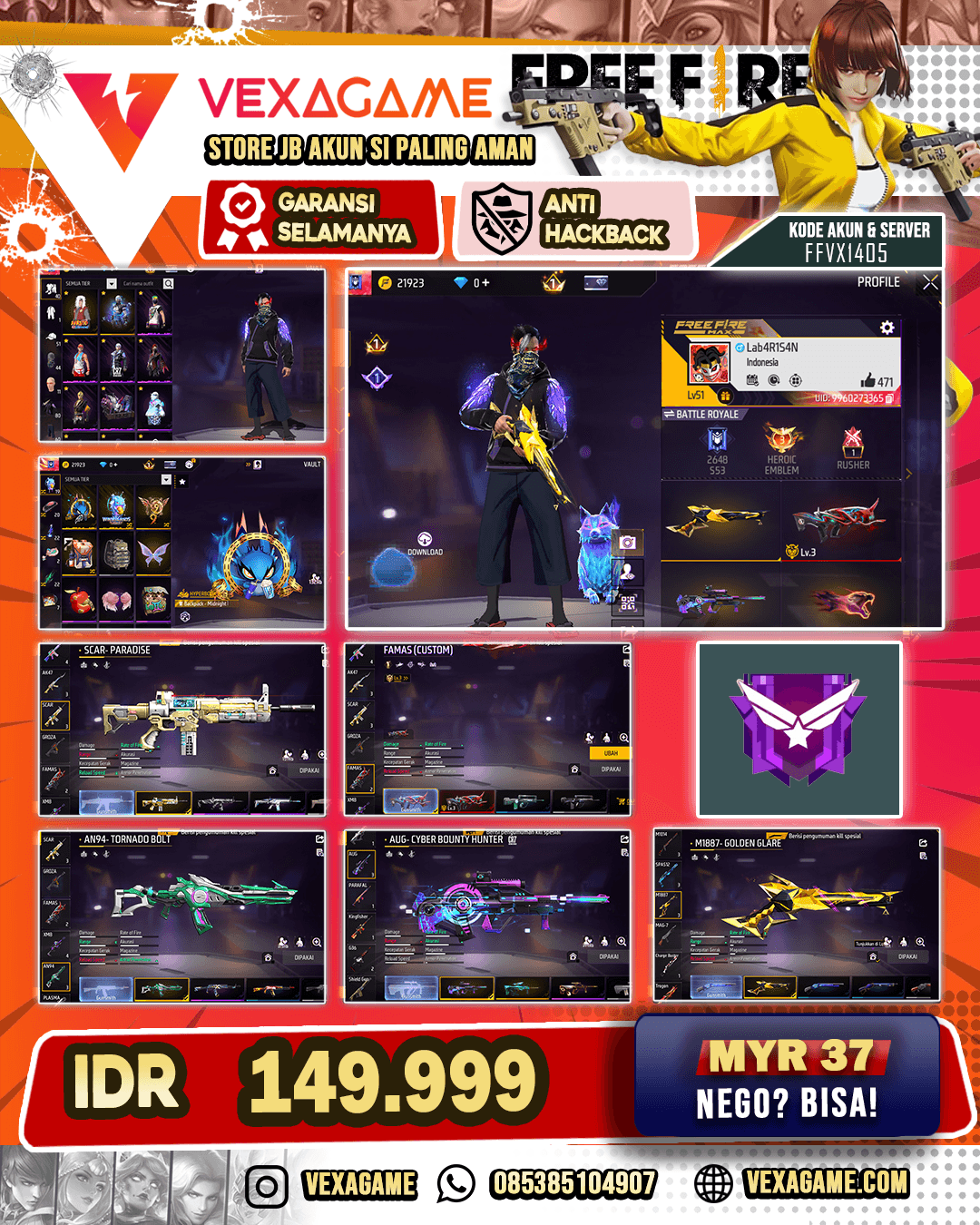1 EVO | SG Golder Glare | Vault TW 100