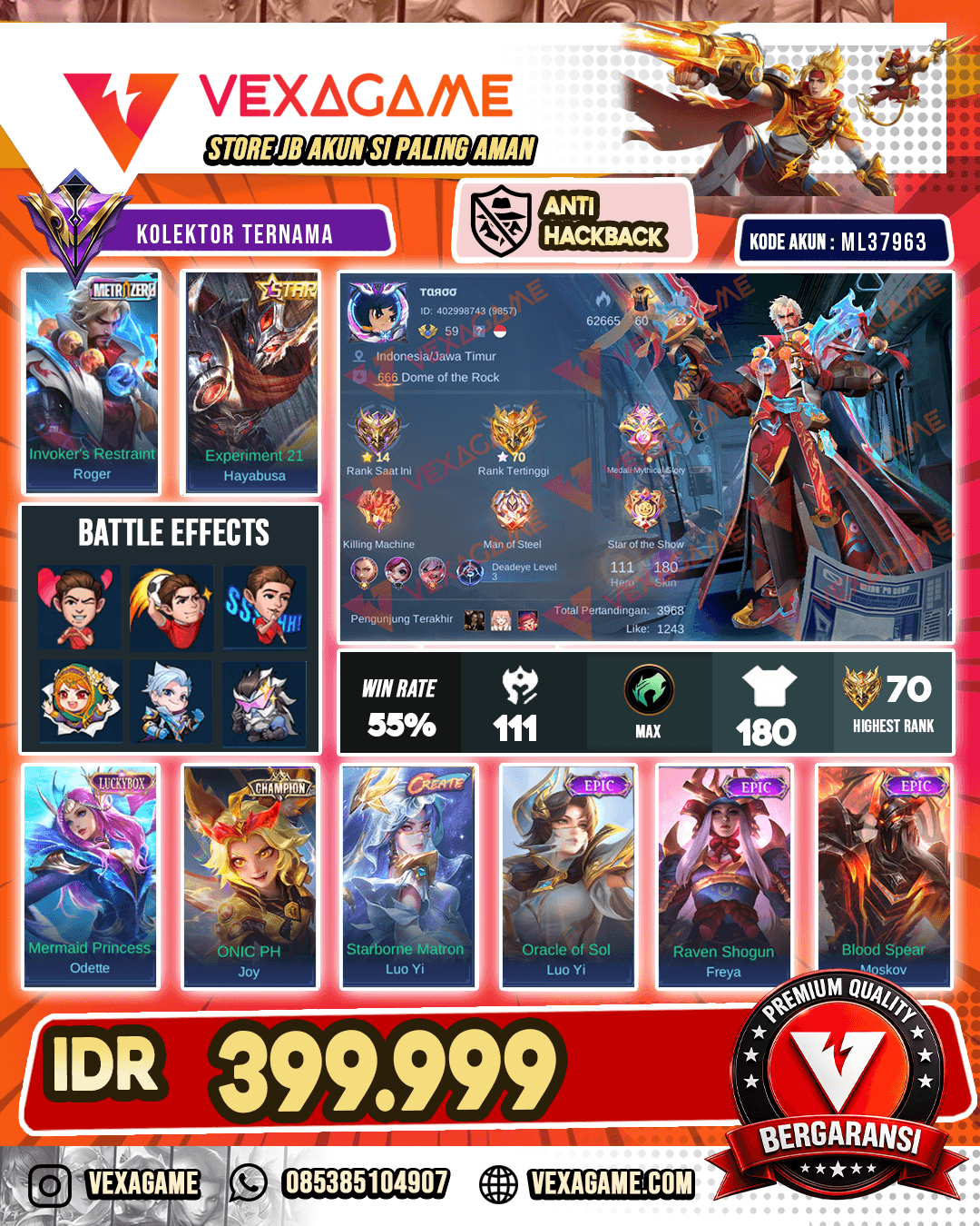 Roger Metro Zero | Hayabusa Annual Star | Odette Luckybox