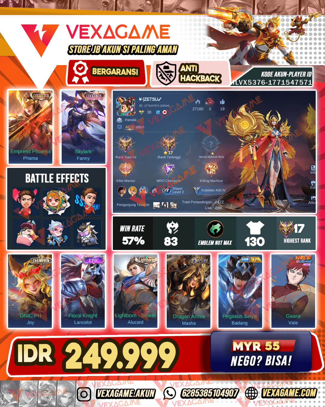 Pharsa Collector | Joy Champion | Fanny Luckybox