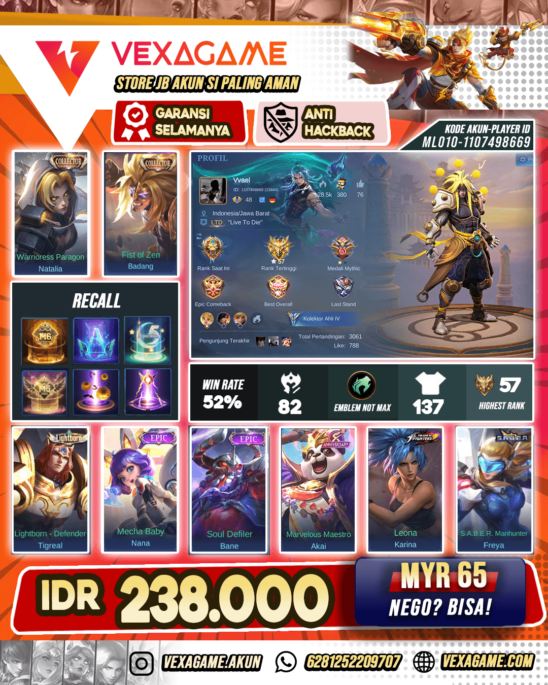 Badang Collector Ex Glory ⭐ 57