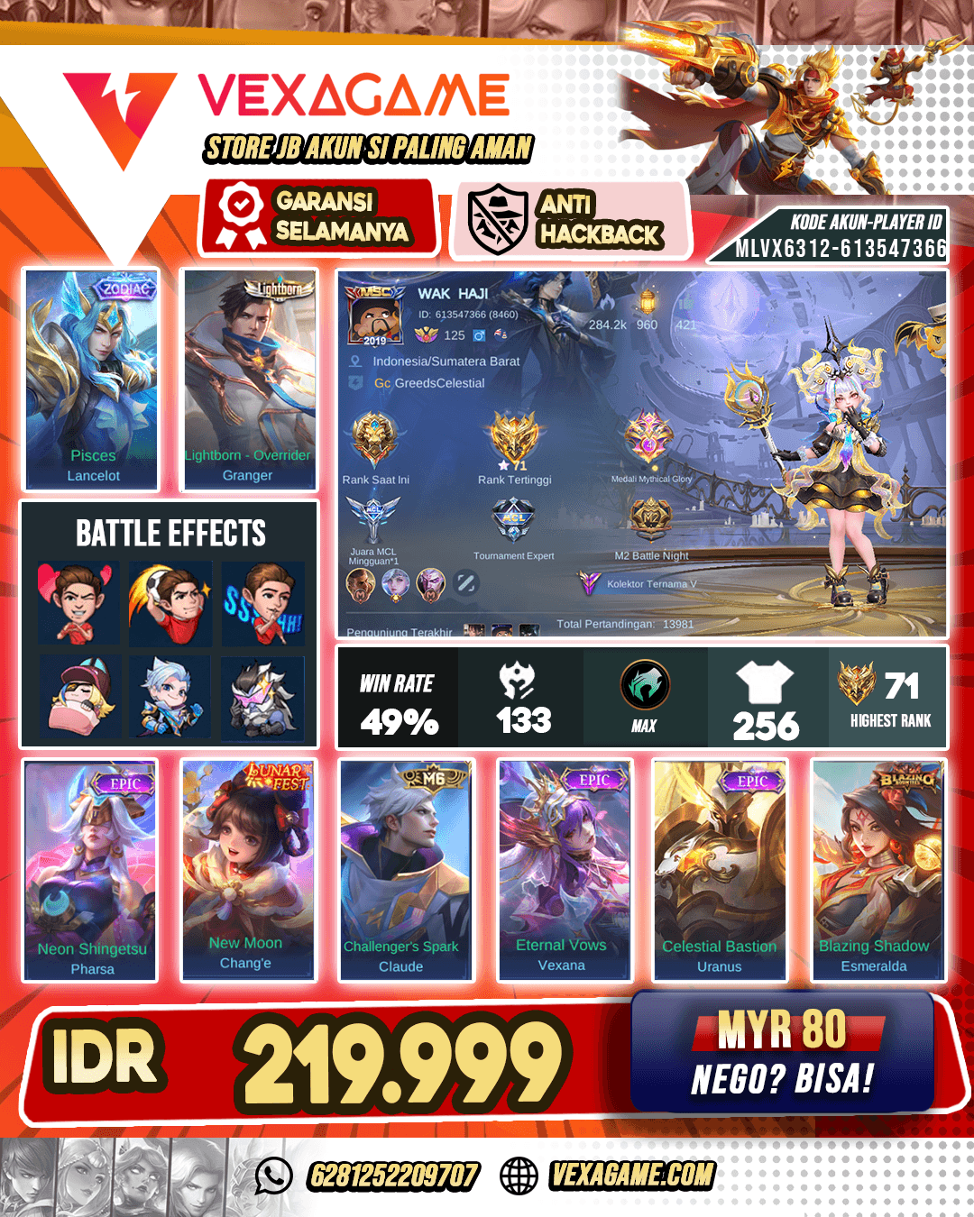 Lylia Covenant | Lancelot Zodiac | Emblem & Hero MAX