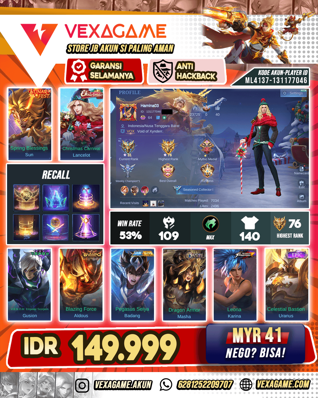 Lancelot Cristmast Murah Banget