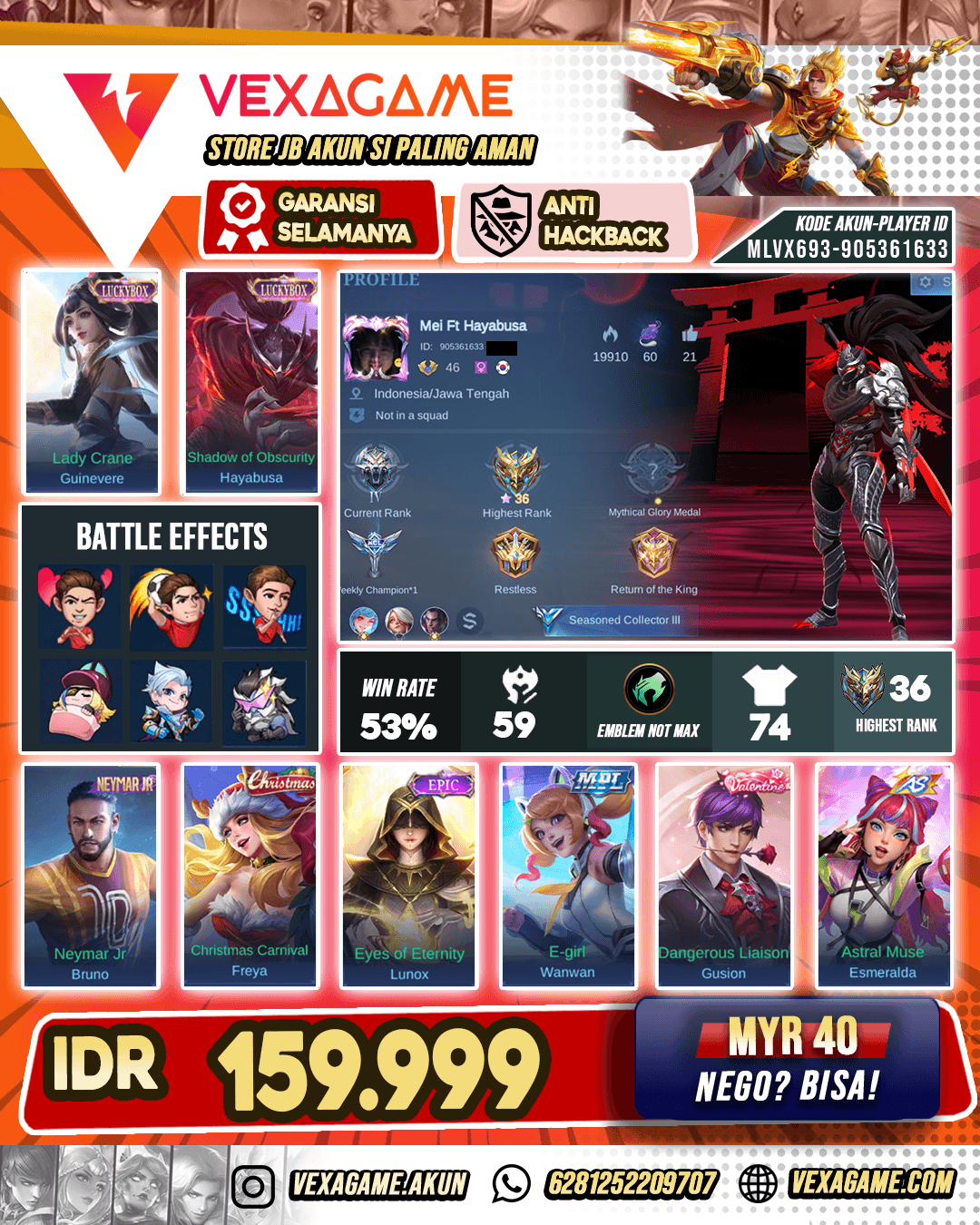 Hayabusa Guinevere Luckybox Polosan