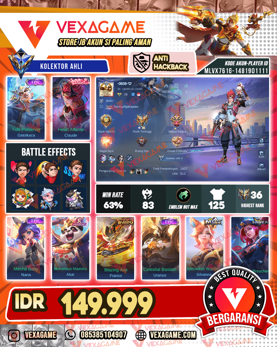Claude Valentine | Gatotkaca Epic