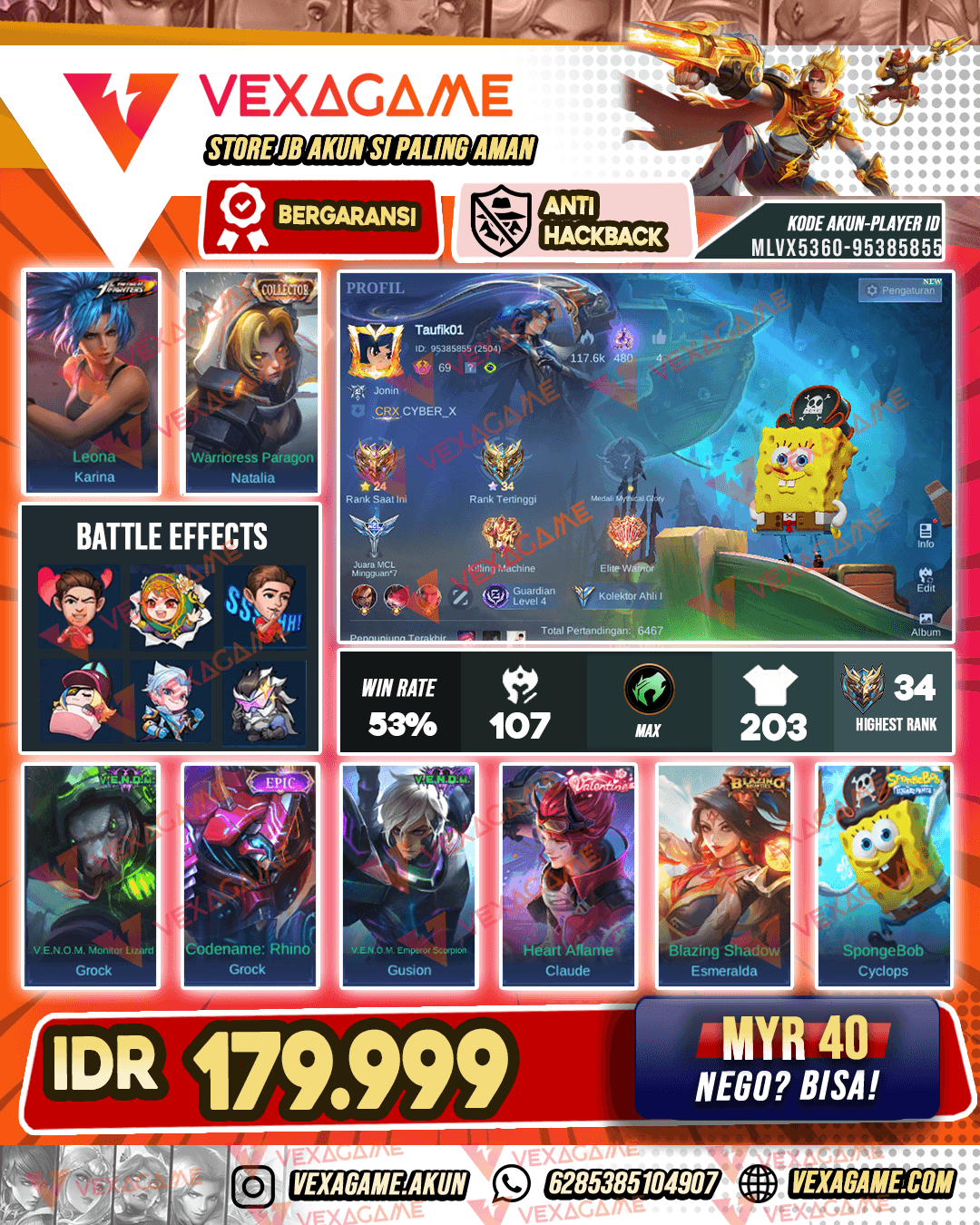 Cyclops Spongebob X Valir Epic | Emblem MAX