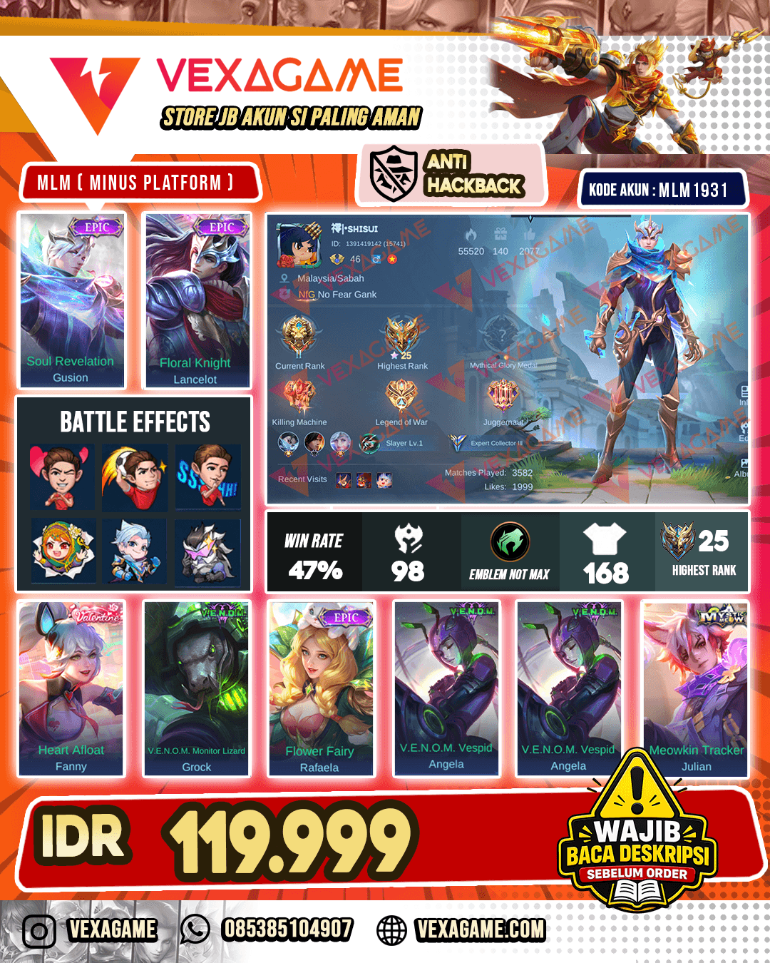 Gusion Epic X Lancelot Epic