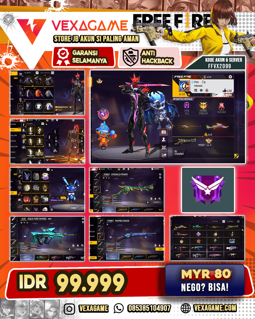 Evo Otw Gemuk | SG Trompet | AUG FIretaming  | M28 Envonus Desire | Bundle Void | Vault 50++