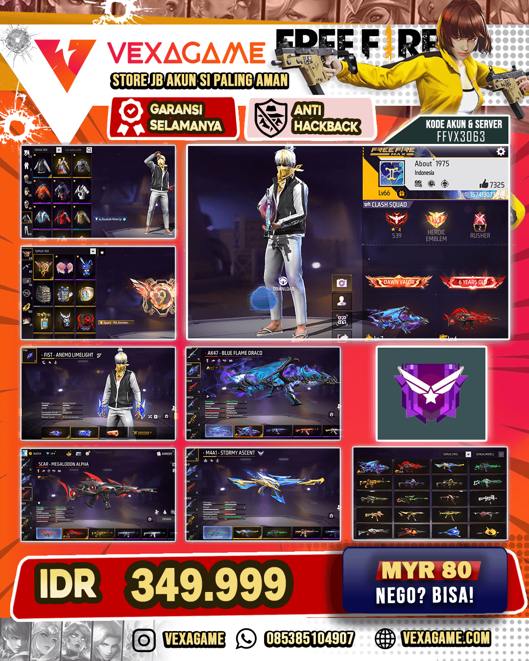 EVO AK47 MAX | EVO SCAR OTW MAX | SG2 Biru 3 | HIU ON | Backpack Bunny | Vault 370+