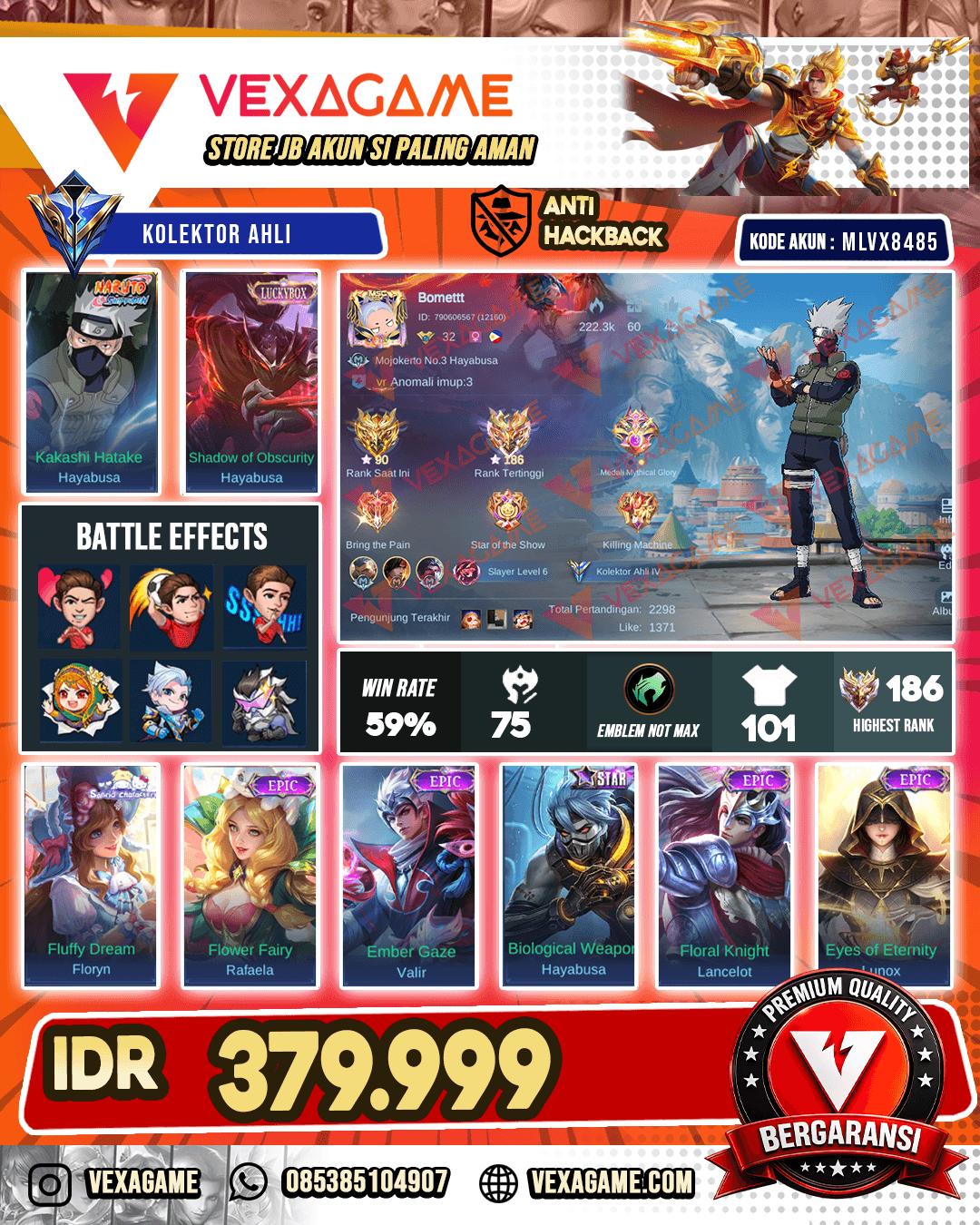 Hayabusa Kakashi x Hayabusa Luckybox | Ex Immo