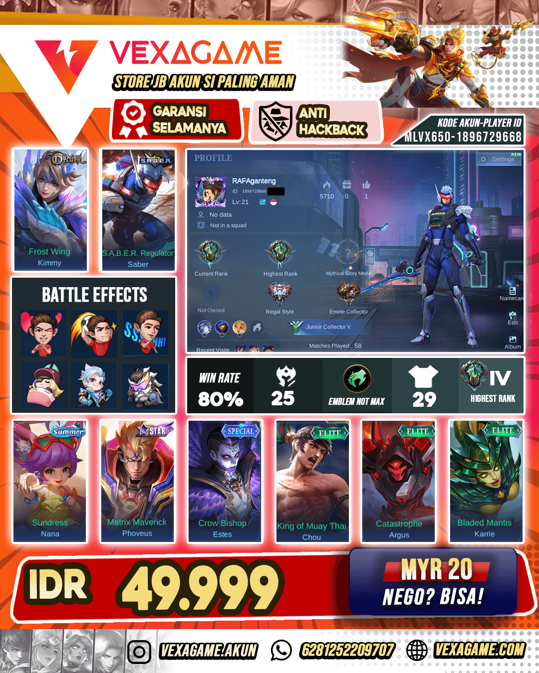 Saber S.A.B.E.R X Kimmy Dragon Tamen Murah