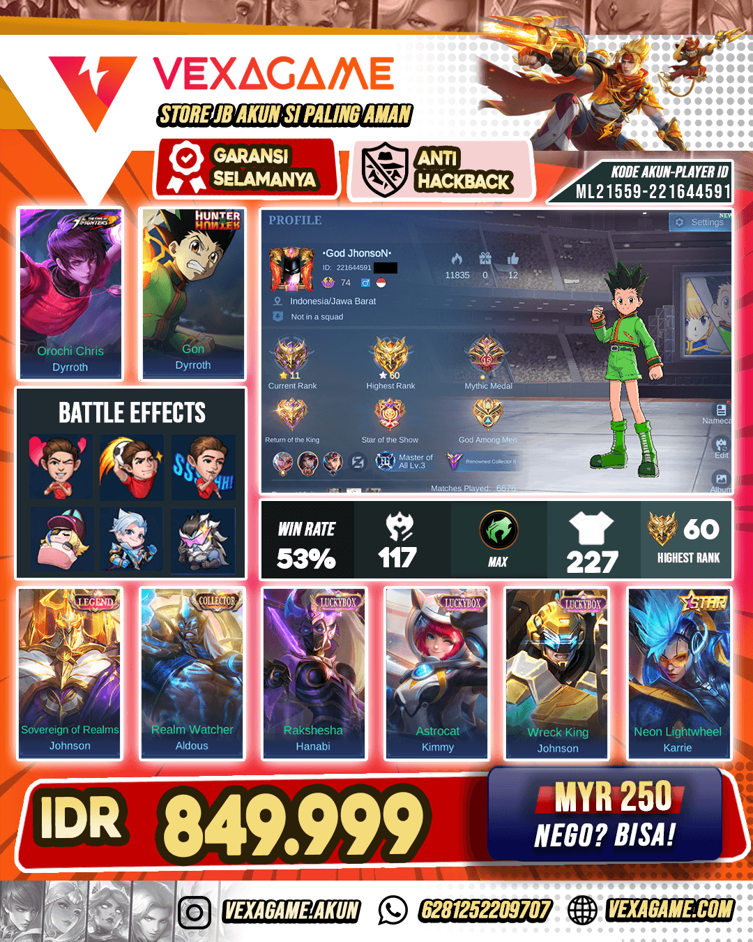 Dyroth HxH X KOF | Aldous CC | Jhonson Legend