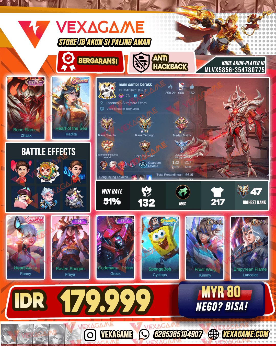 Zhask Luckybox | Kadita Create | Emblem + Hero MAX