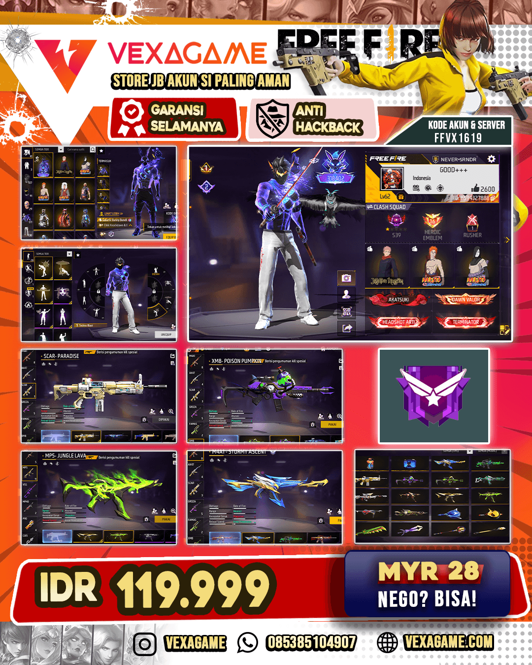 Galactic Bunny Bundle | Bundle JJK | M4A1 2 Rasa | SCAR Paradise | XM8 2 Rasa | MP5 2 Rasa |