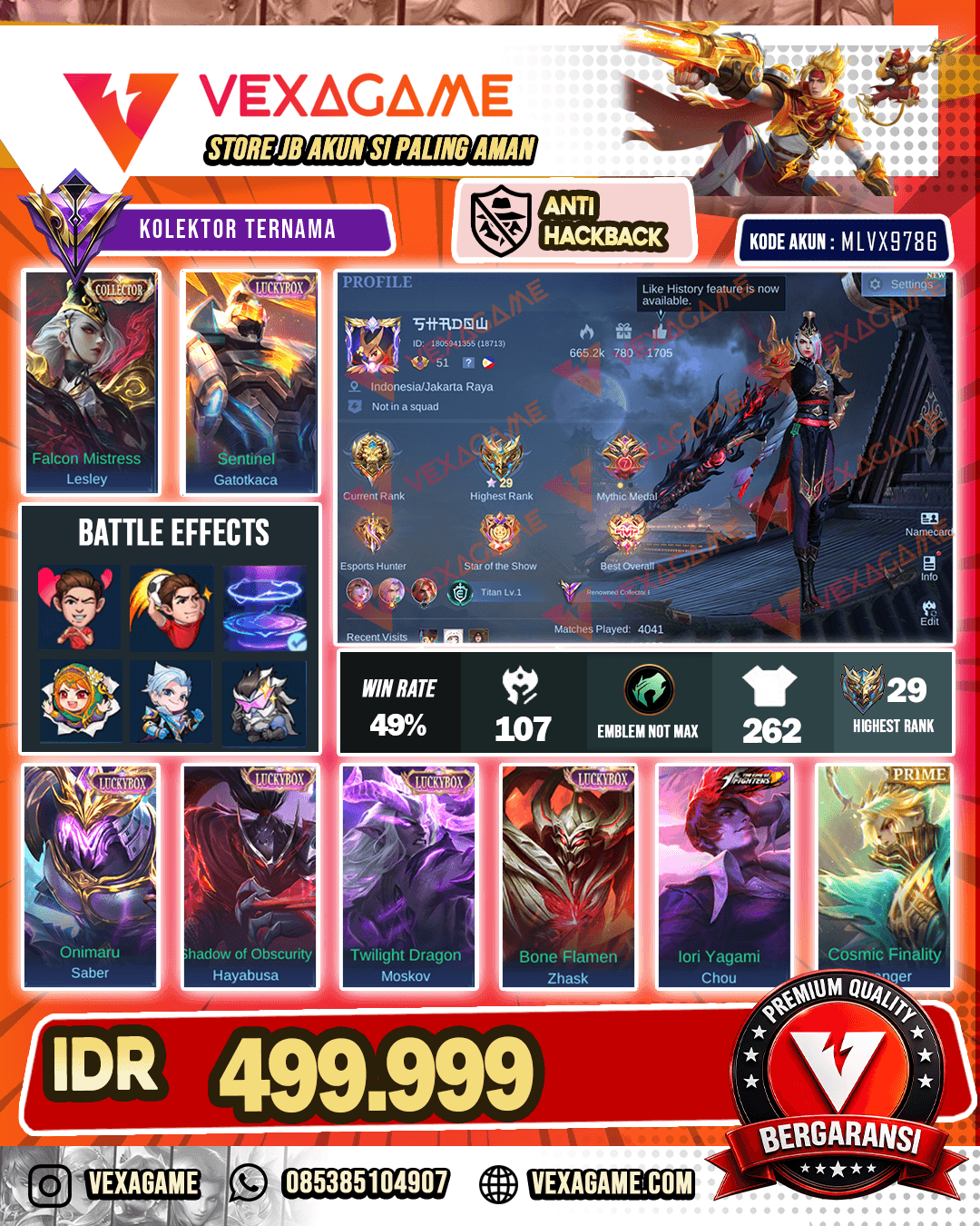 Lesley CC | 5 Luckybox | Chou Kof | Granger Prime | 2 Annualstar | Tas Tas On
