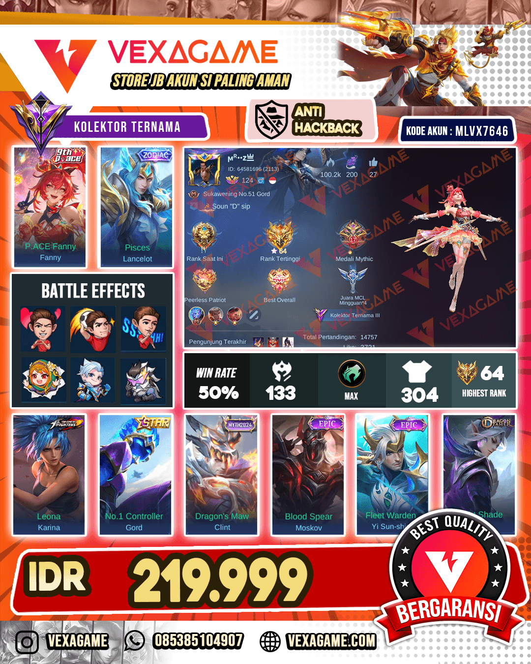 Fanny Pace | Lancelot Zodiac | Emblem Hero MAX