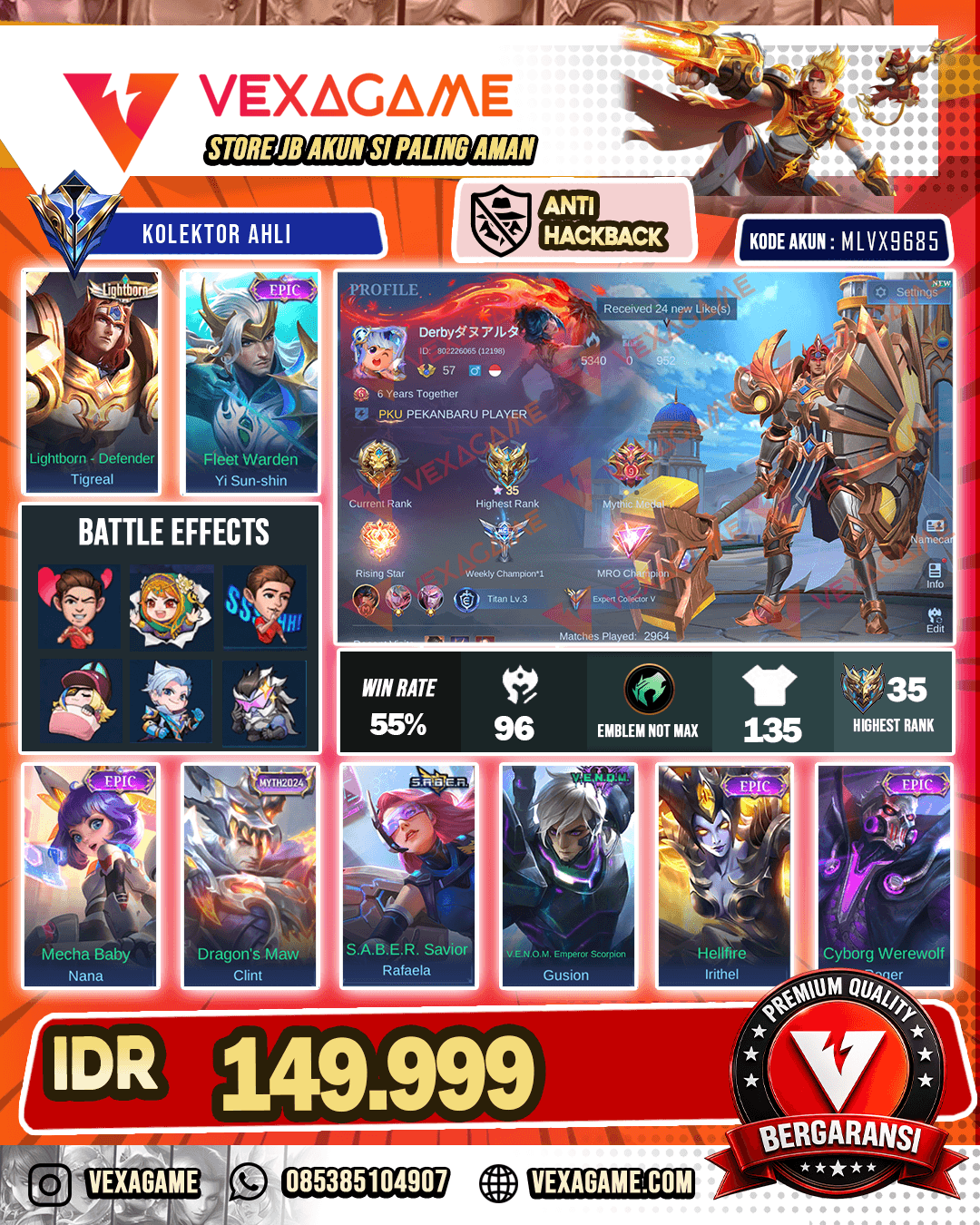 Tigreal Lightborn | Yss Epic