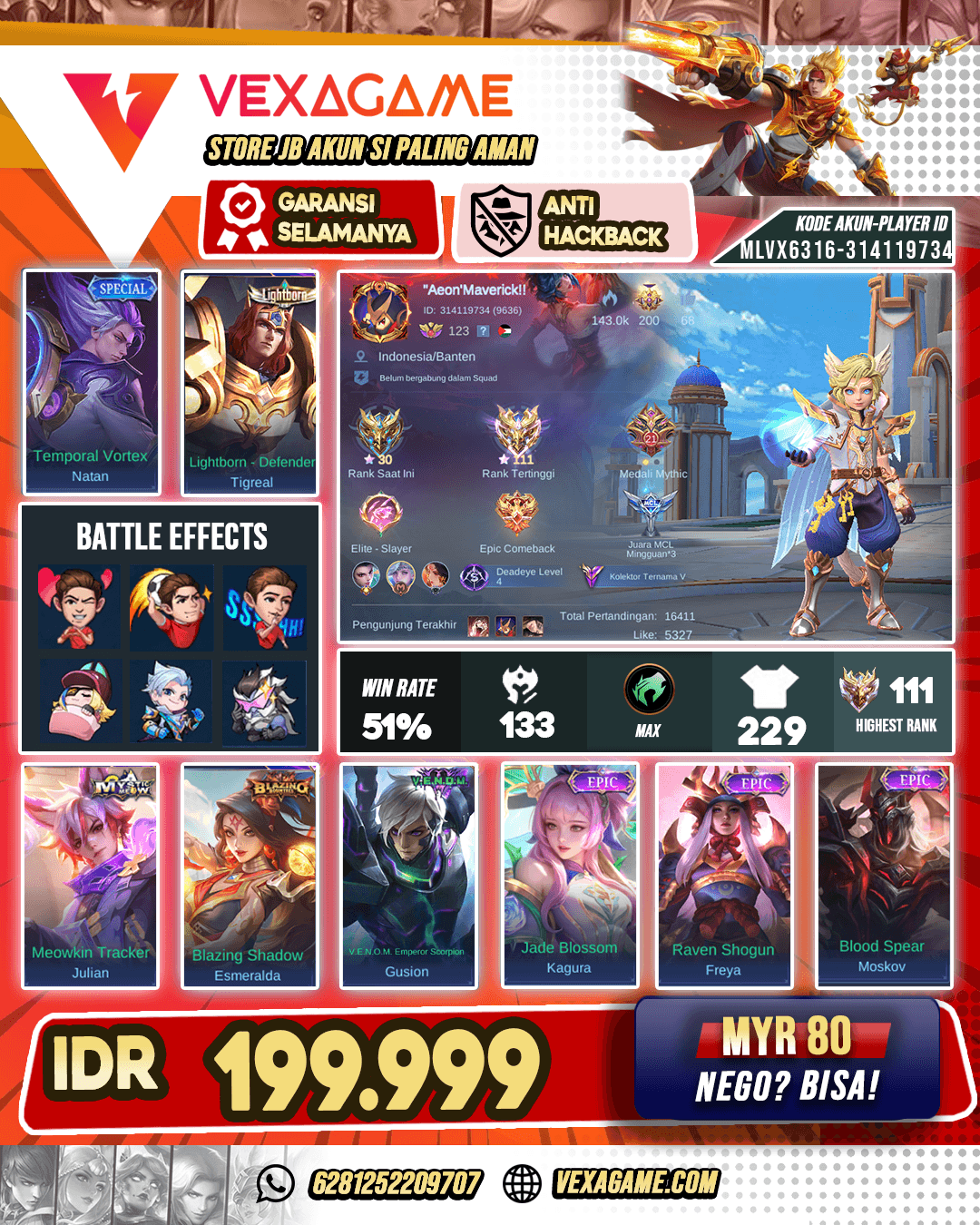 Harrith Lightborn | Natan Special | Emblem & Hero MAX | Ex Immortal