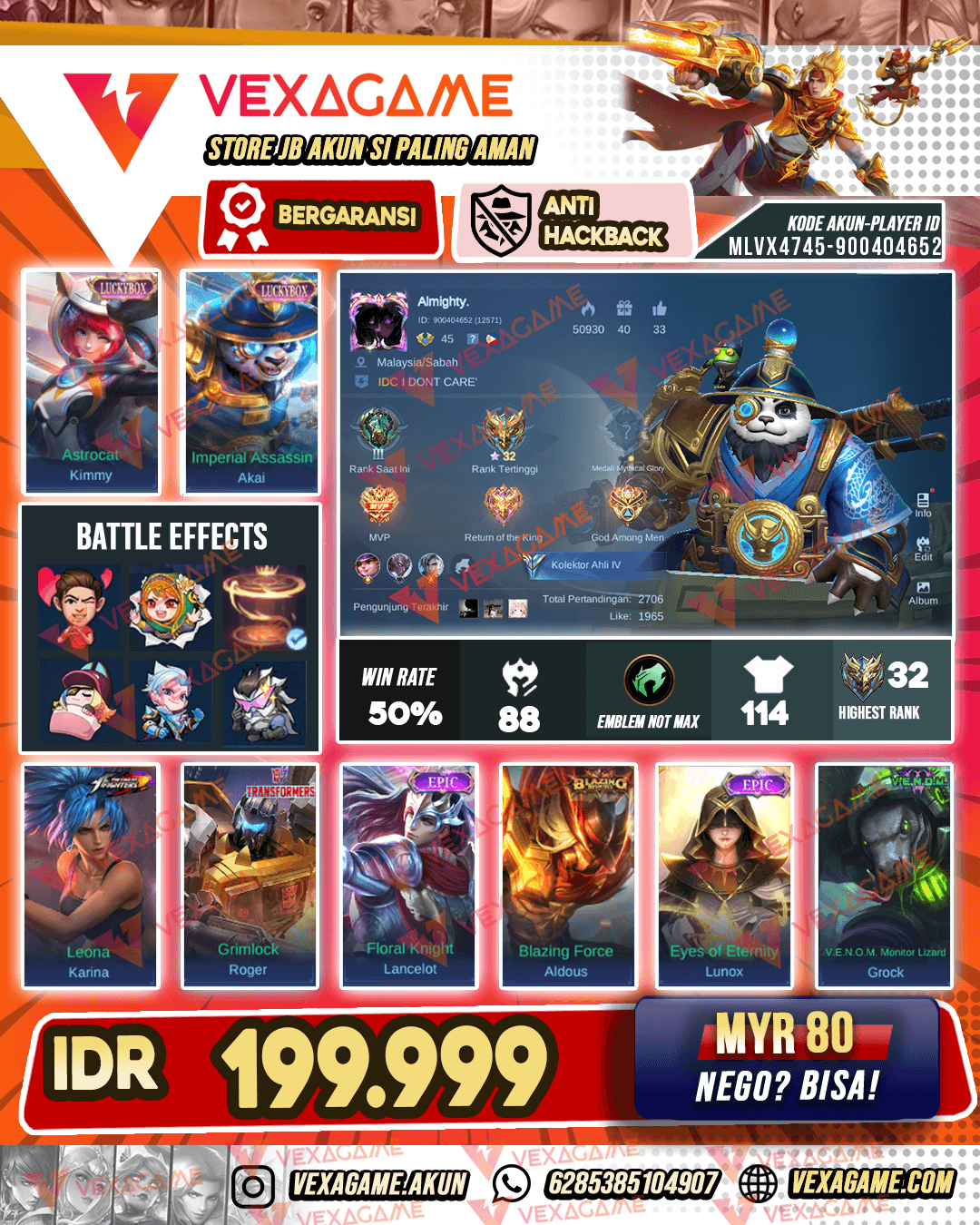 Akai X Kimmy Luckybox | Tas Tas Merah ON