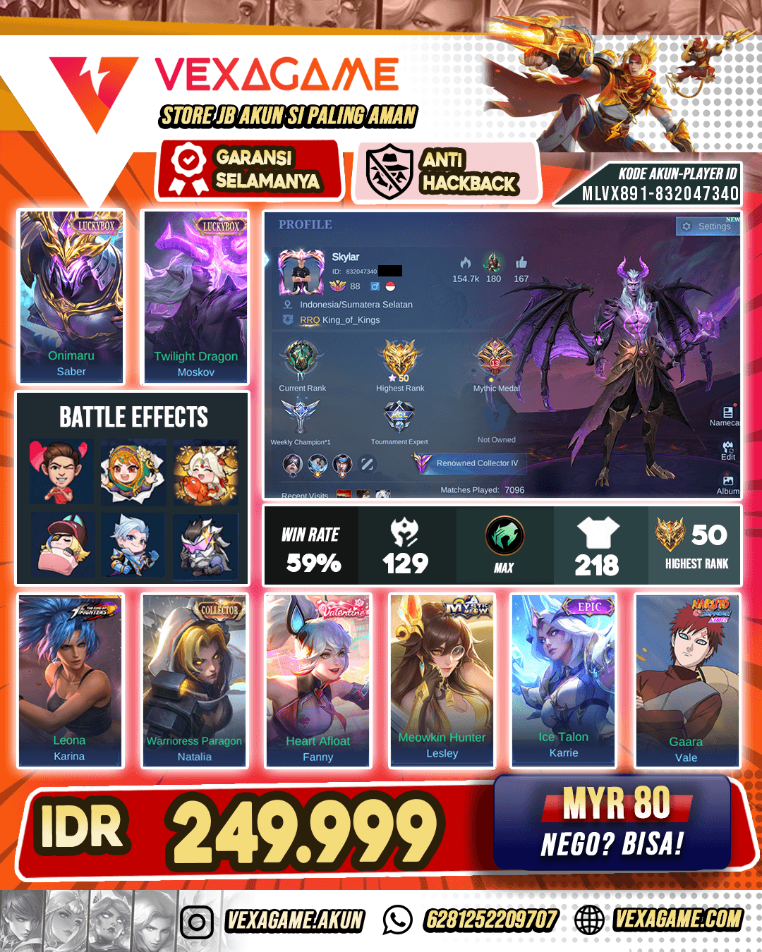 Moskov X Saber Luckybox | Hero + Emblem MAX