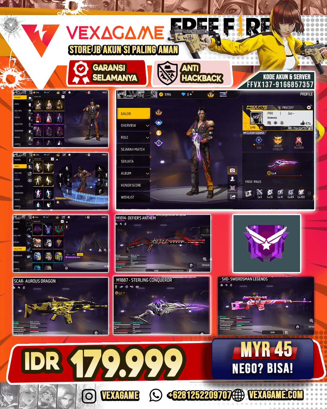 SG Defier's Anthem | SG Streling Conqueror LV 4 (PENGGANTI HB FFVX149 DIGANTI FFVX137)