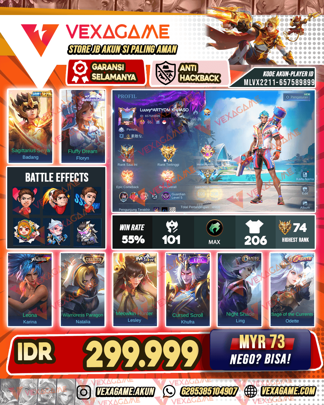 Badang Seint Siaya Gold | Floryn Sanrio | Emblem MAX