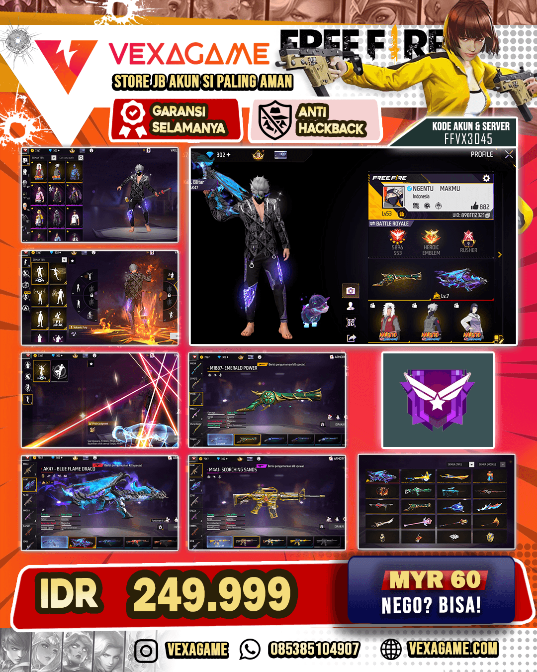 EVO 1 MAX | Diamond Masih 300+ | Sg Trompet X Trio Biru | Animasi End | Vault 100+