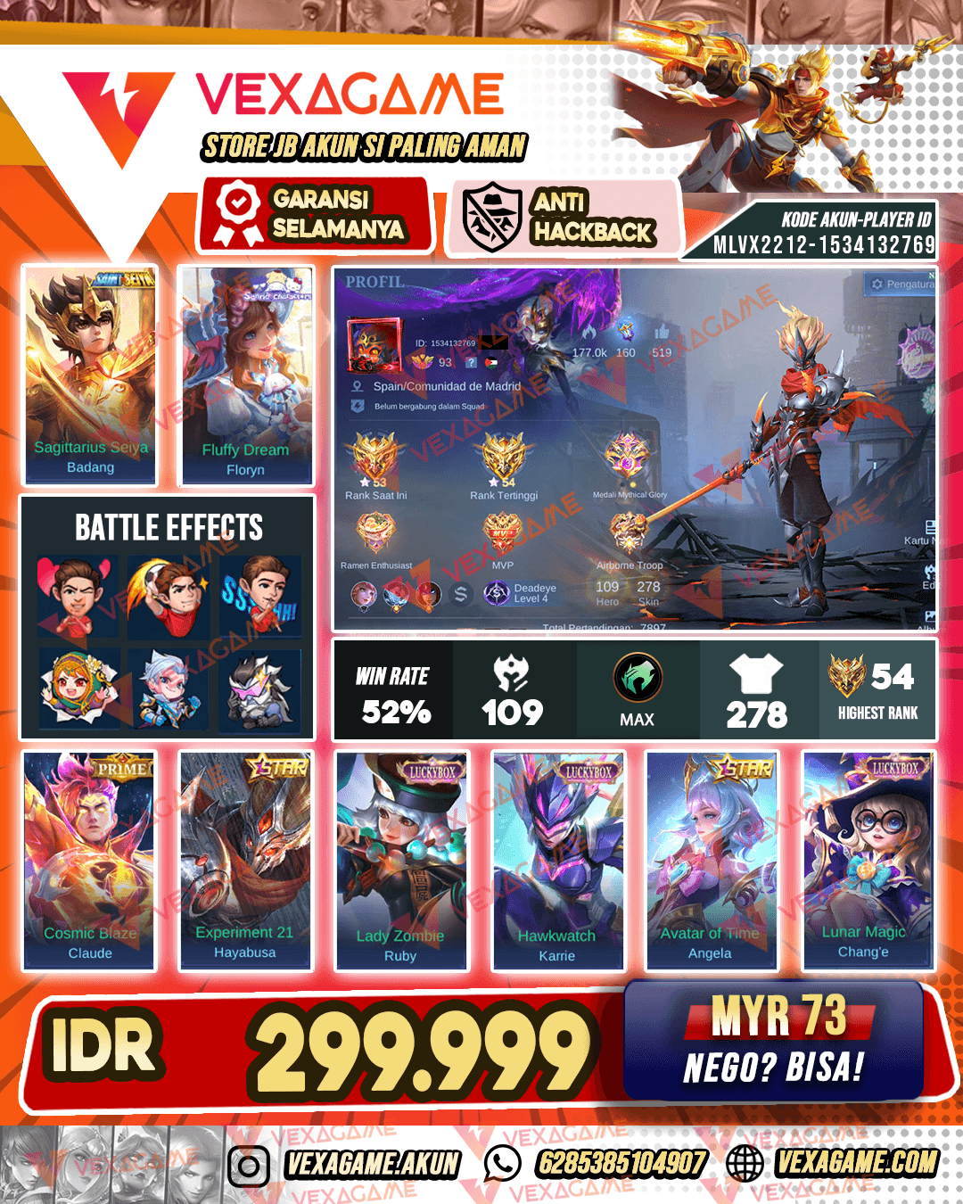 Badang Saint Seiya Gold | Floryn Sanrio | Claude Prime | Emblem MAX