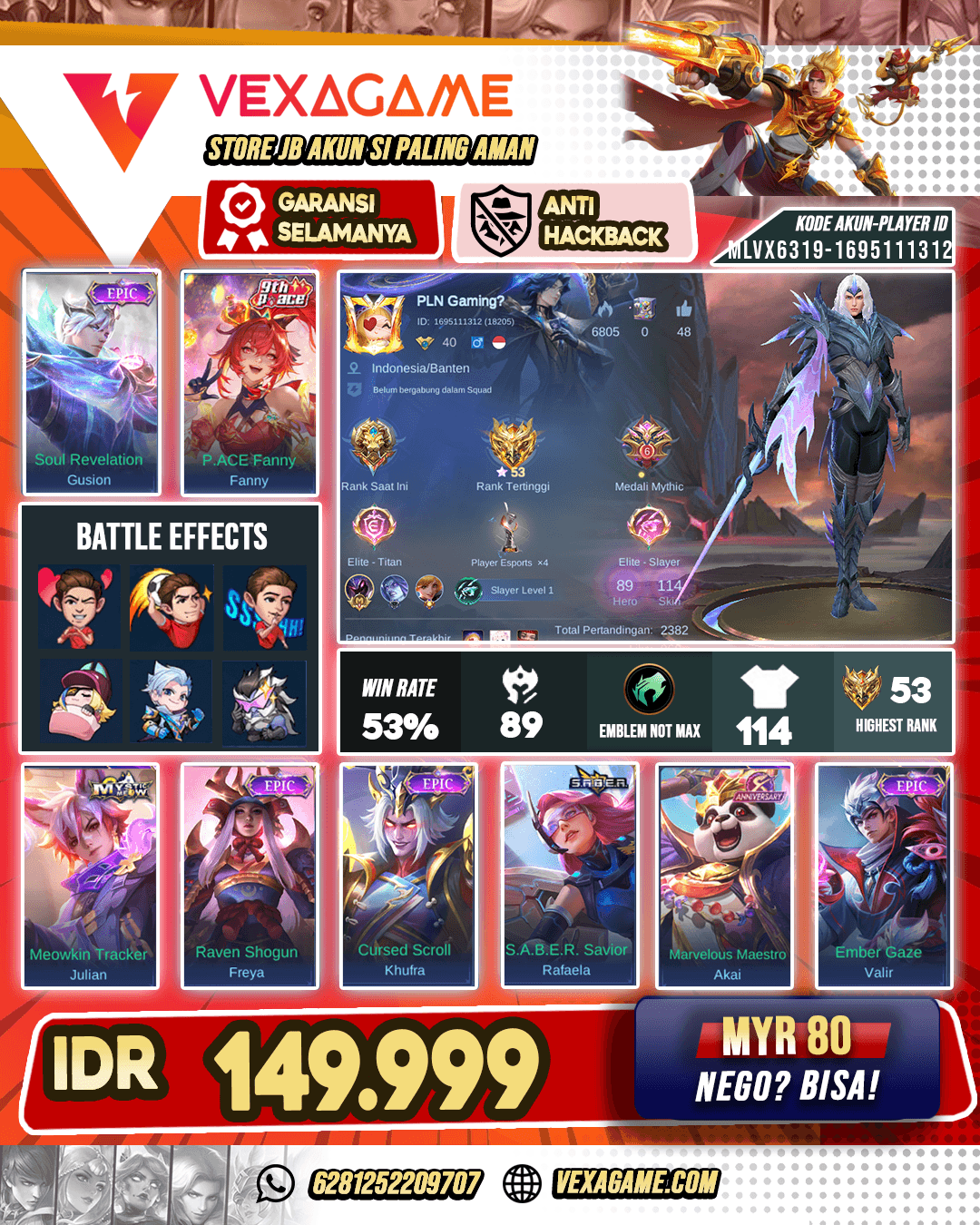 Lancelot Dragon Timer | Gusion Epic