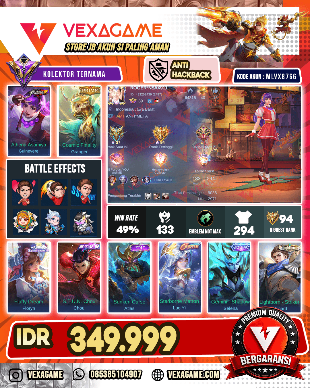 Guinevere Kof | Granger Prime | Floryn Sanrio | Chou Stun | Atlas Epic