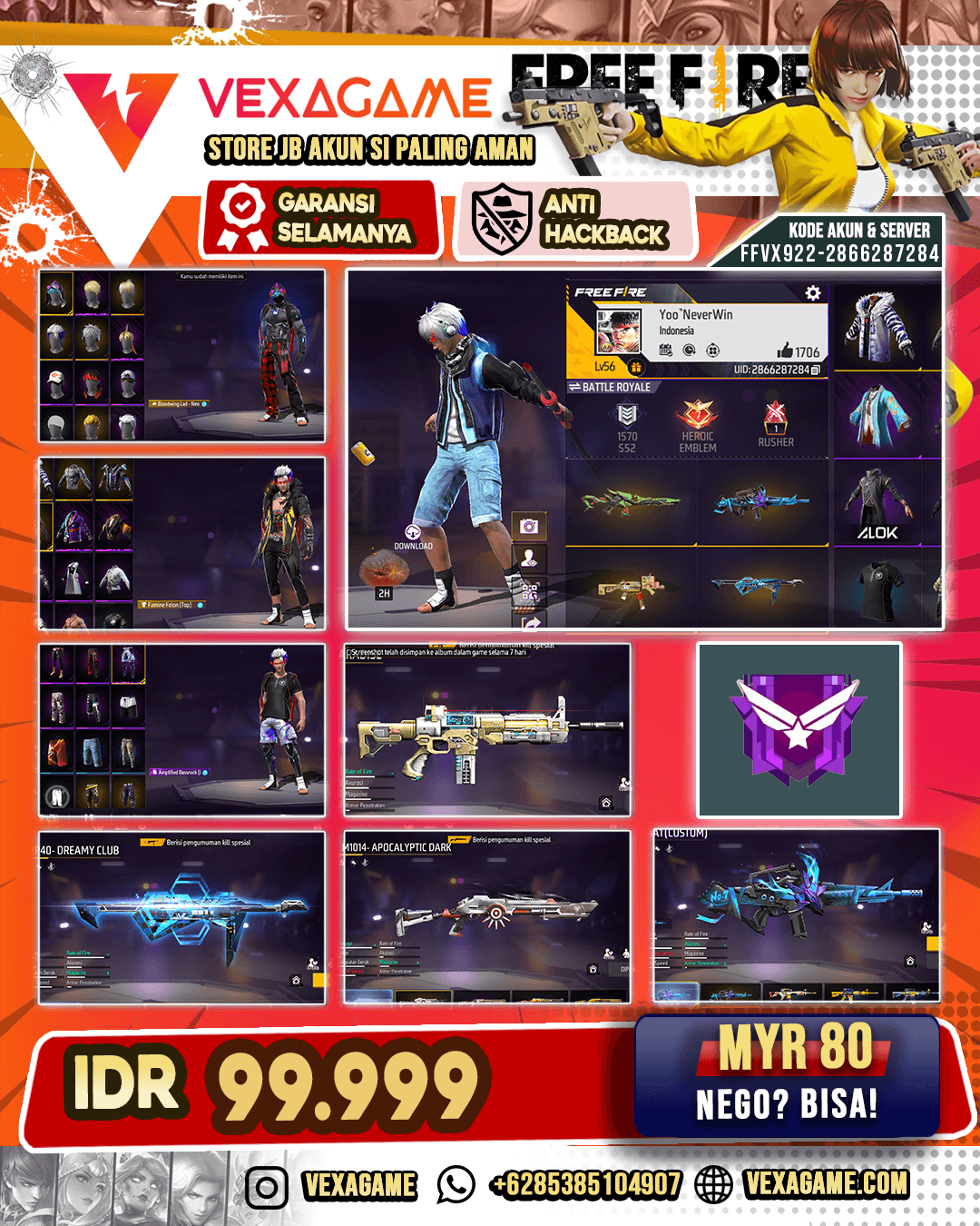 SG Apocalyptic Dark | MP40 2 Rasa | SCAR 2 Rasa | M4A1 Venom Netherworld | Vault 150+