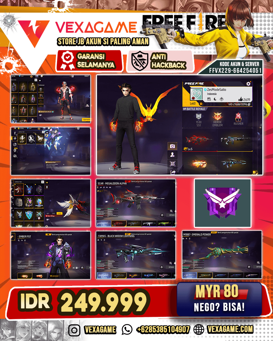 EVO Scar Lv5 | Vault TW 300 | SG Trompet | Animasi Lobby ON