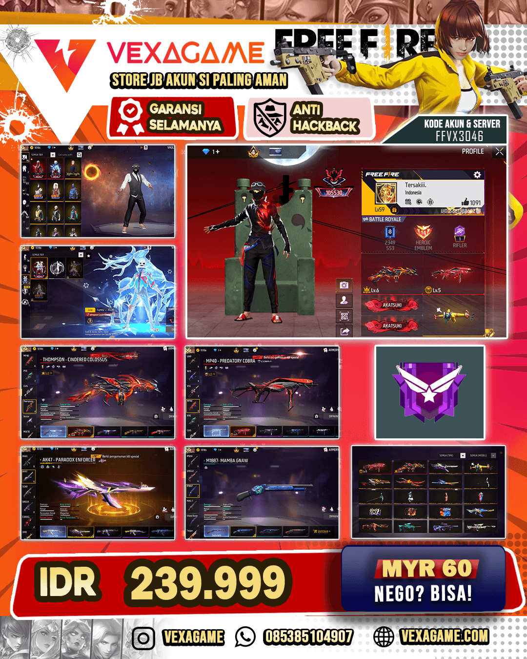 2 EVO 1 OTW MAX | Sg Duo Biru | Animasi Kedatangan On | Look changer On | Animasi Med Kit,Lompat,Jatuh, Finishing On