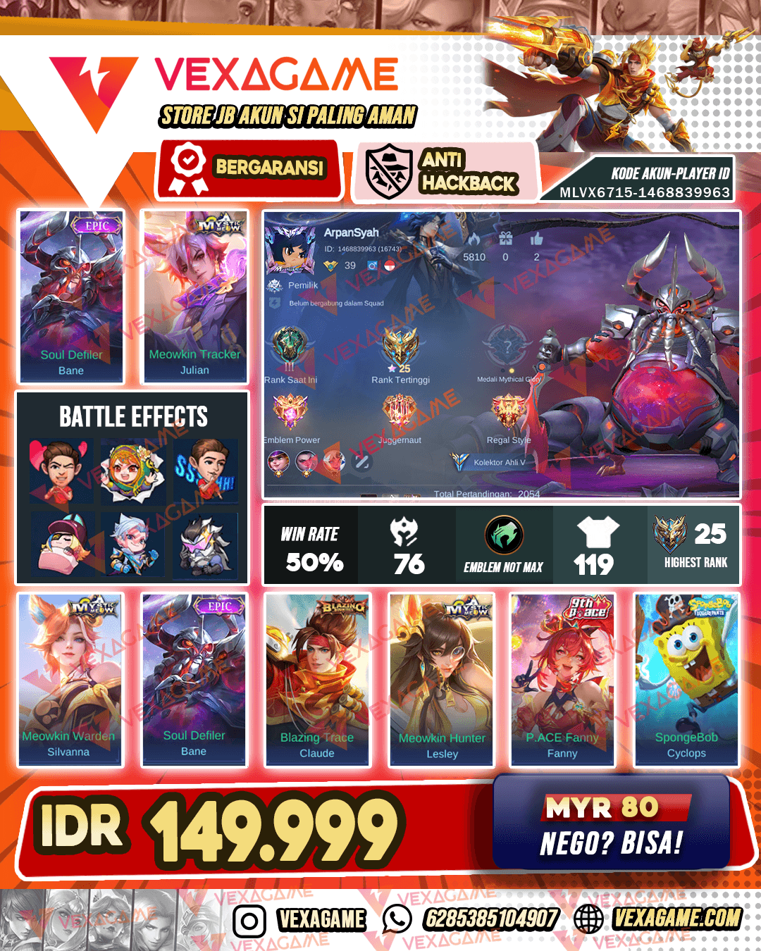 Bane Epic | Silvana Meow | Julian Meow | Emblem MAX