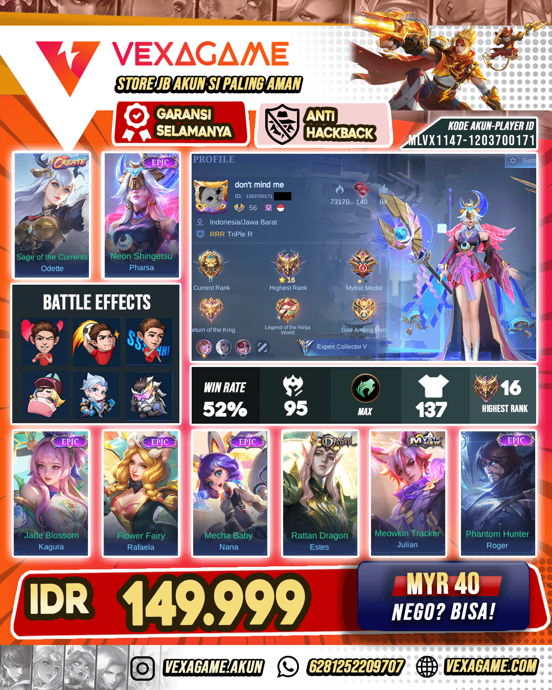Pharsa Epic X Odette Create